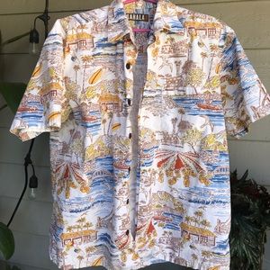 Vintage Kahala Beach Paradise Tropical Shirt